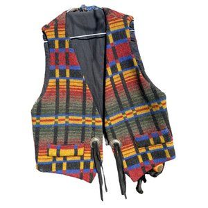 Vintage wool geometric vest